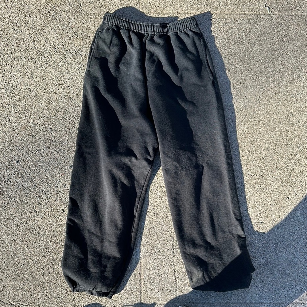 Athletic Works Black Sweatpants with Elastic Waistband and Soft Fabric